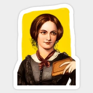 English Novelist Charlotte Bronte illustration Sticker